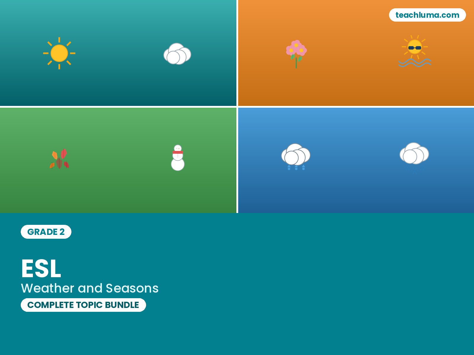 Preview 2 of Grade 2 Weather and Seasons Complete Topic Bundle