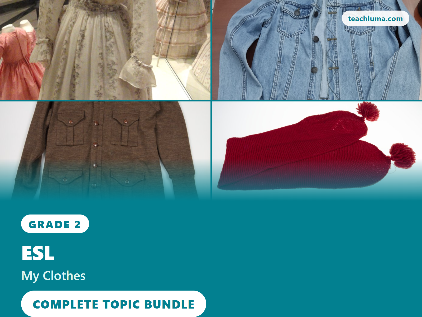 Preview 1 of Grade 2 My Clothes — Complete Topic Bundle