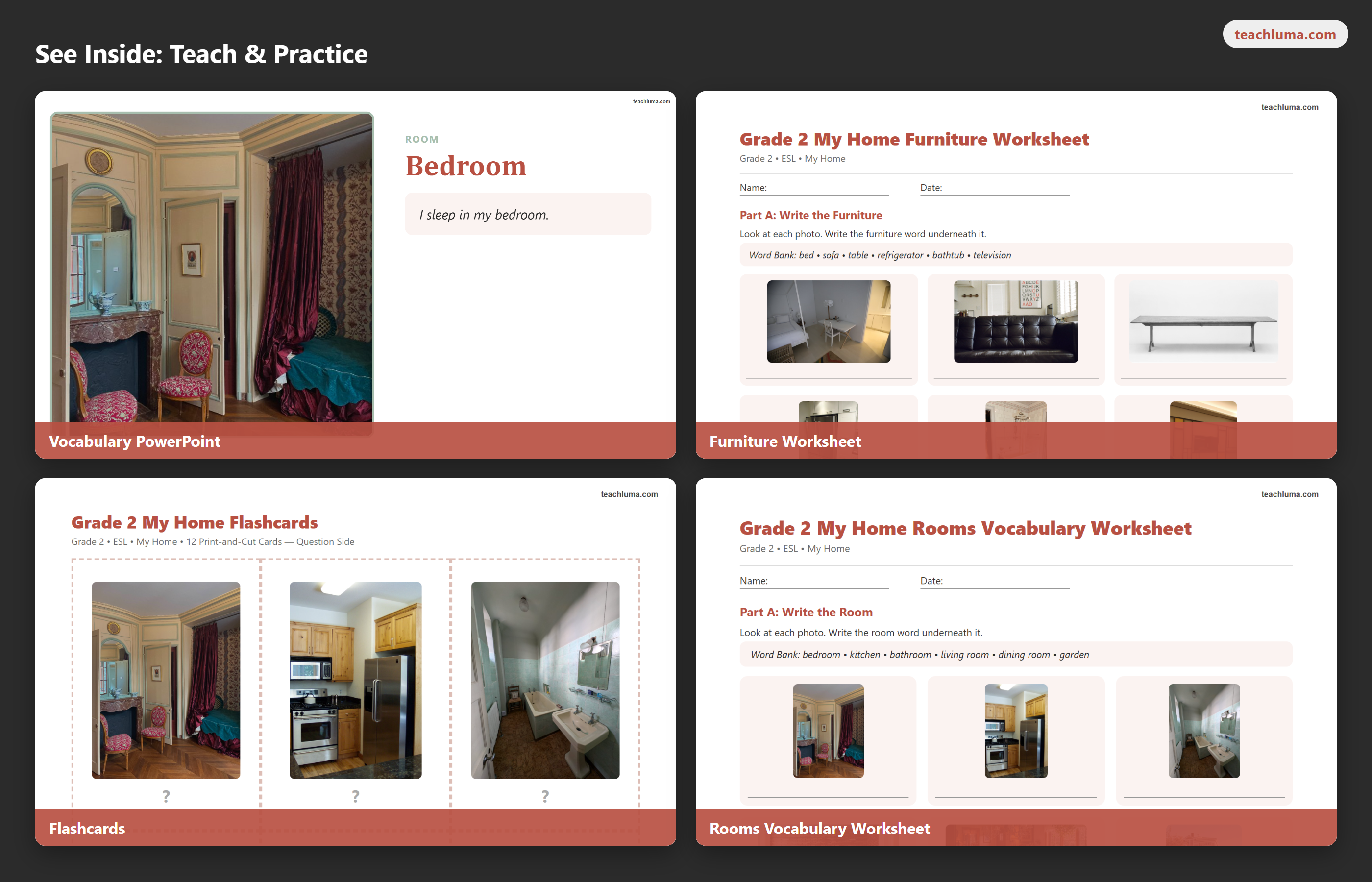 Preview 4 of Grade 2 My Home — Complete Topic Bundle