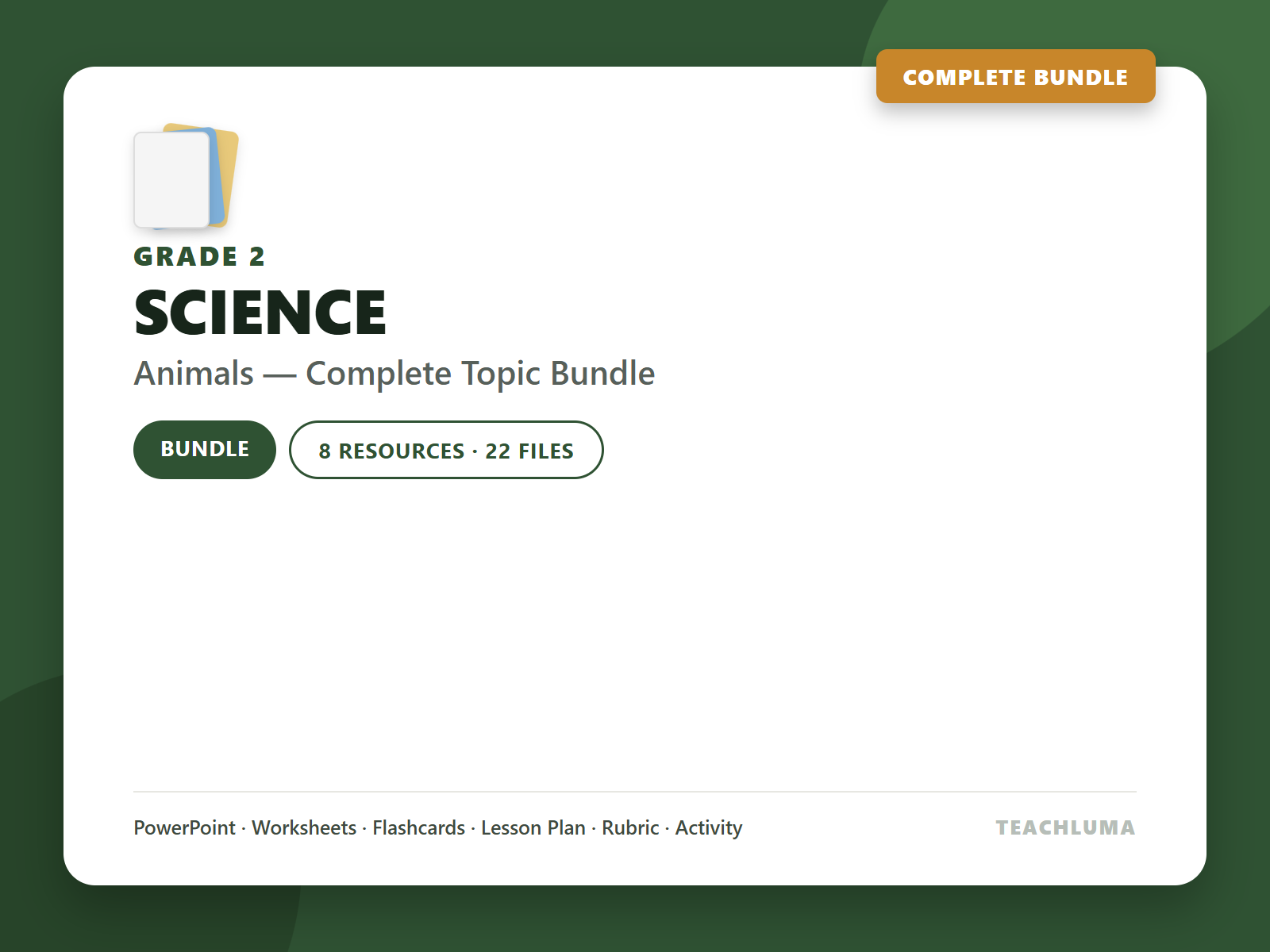 Preview 1 of Grade 2 Animals — Complete Topic Bundle