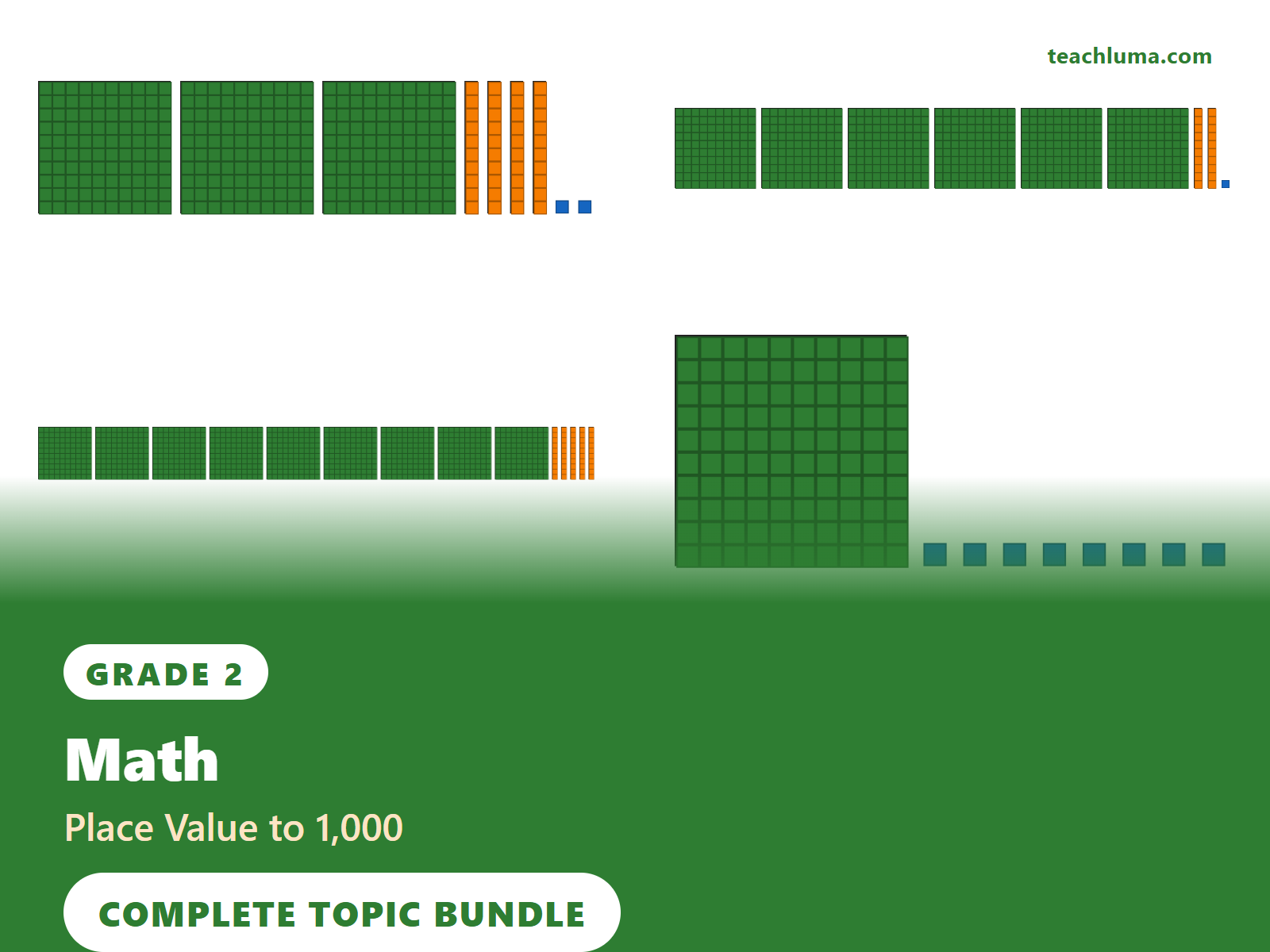 Preview 1 of Grade 2 Place Value to 1,000 — Complete Topic Bundle