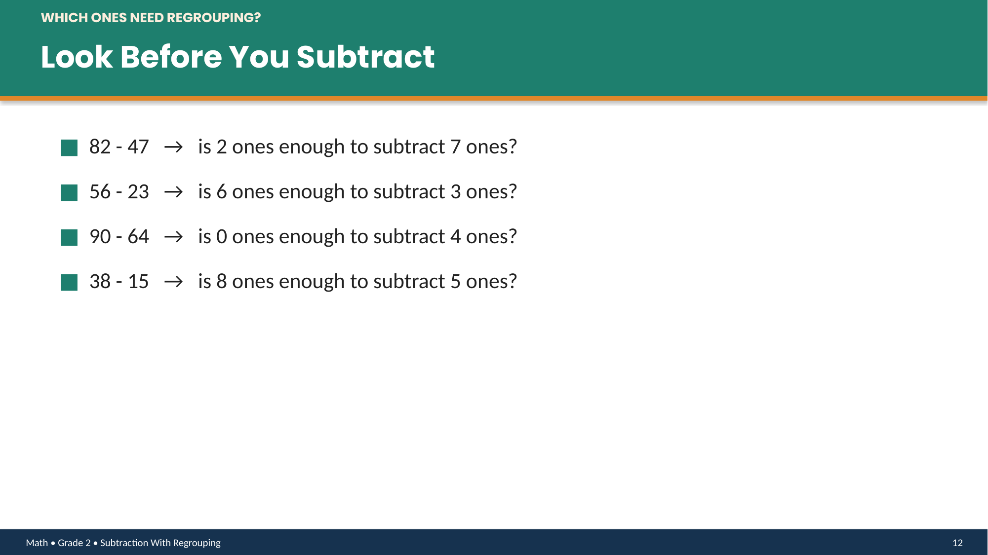 Preview 4 of Grade 2 - Subtraction With Regrouping Complete Topic Bundle