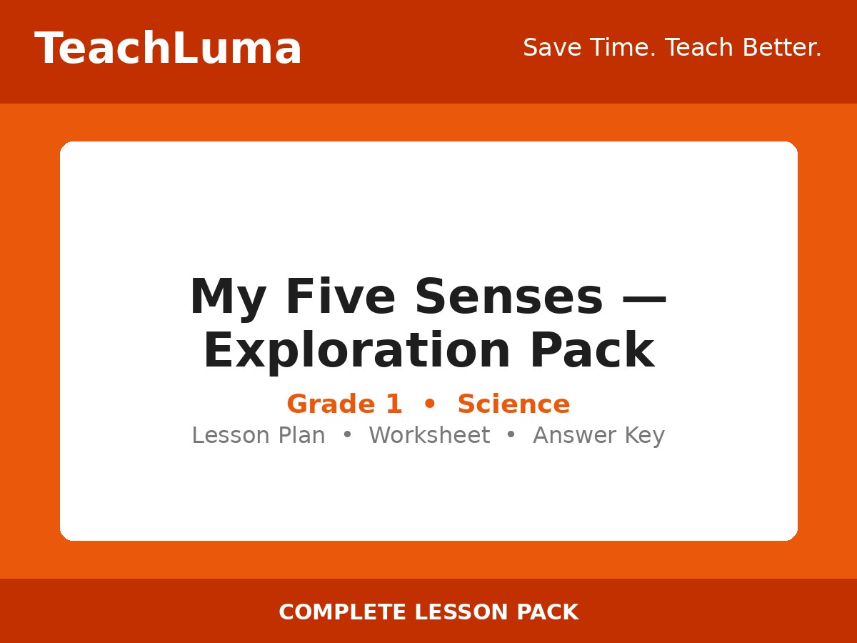 My Five Senses — Exploration Pack