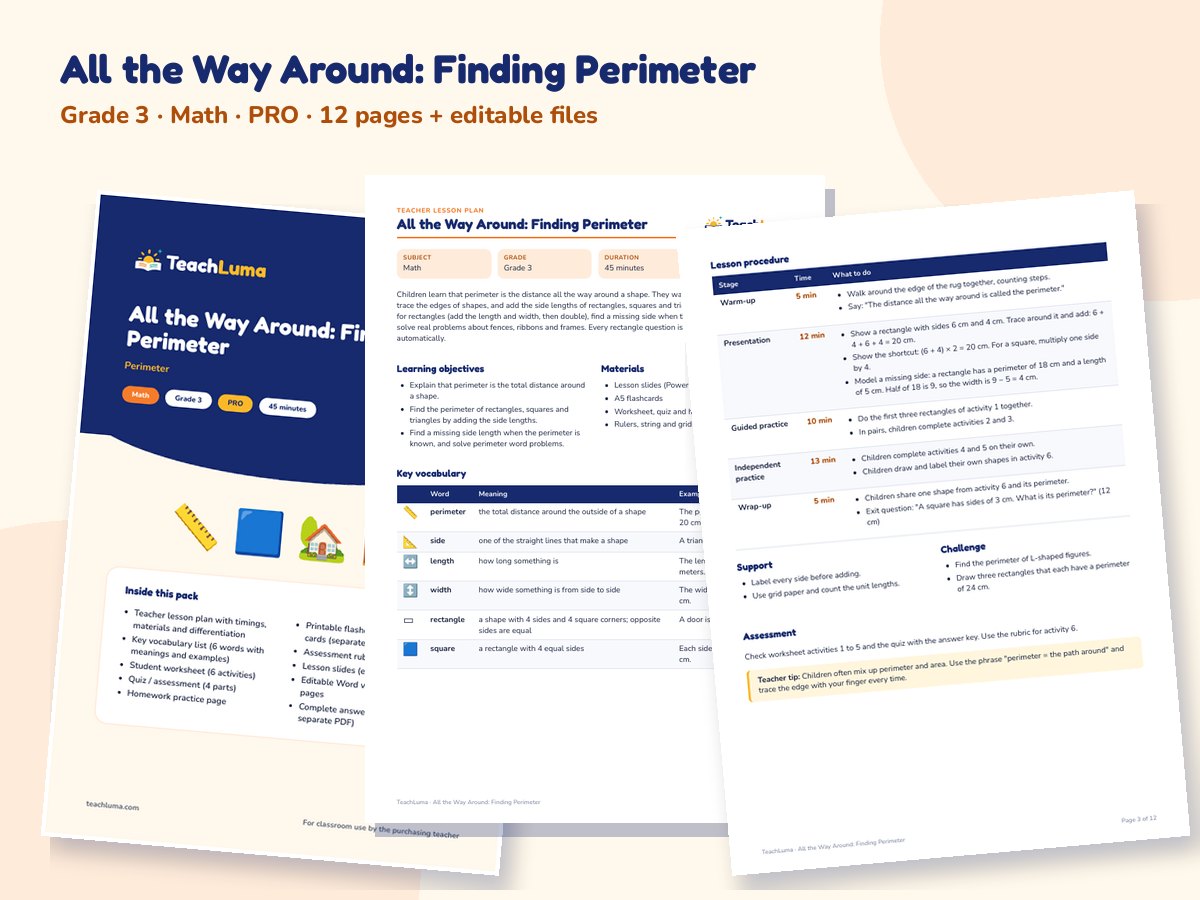 Preview of All the Way Around: Finding Perimeter