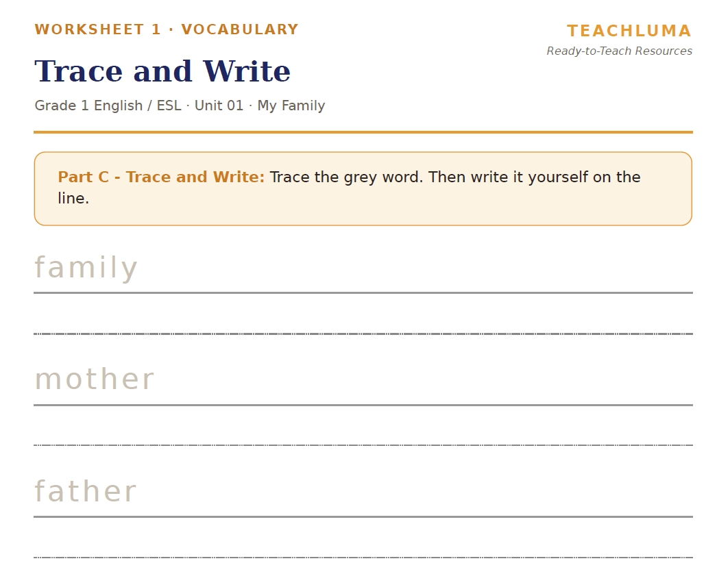 My Family Vocabulary