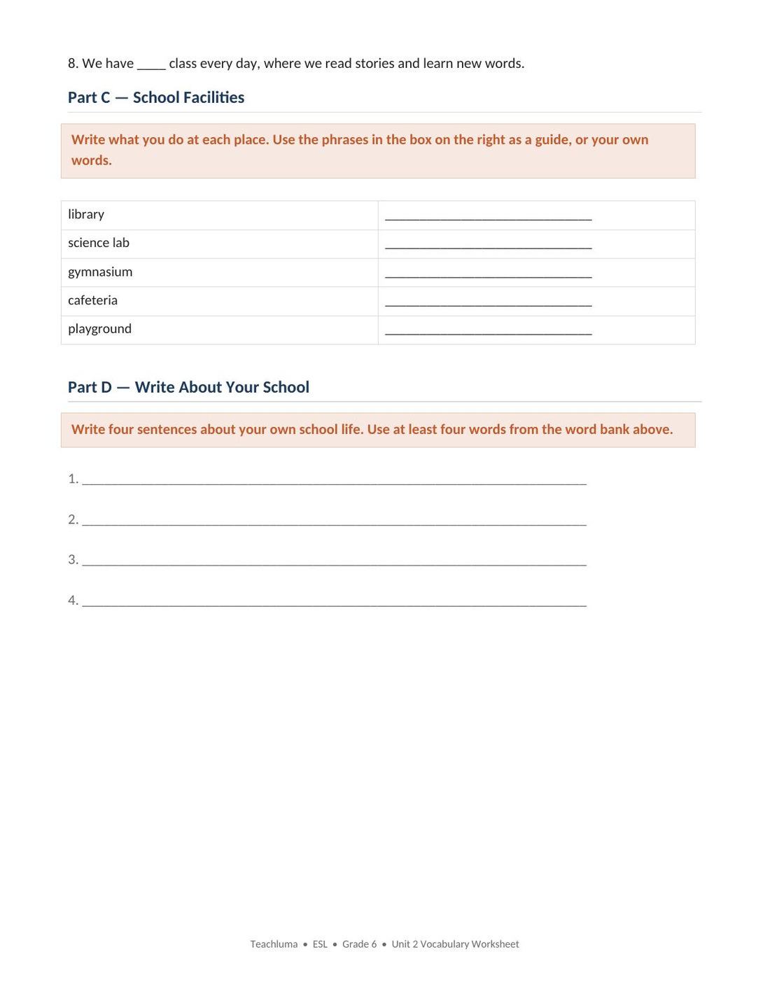 Unit 2 Vocabulary Worksheet — Unit 2 Vocabulary Worksheet