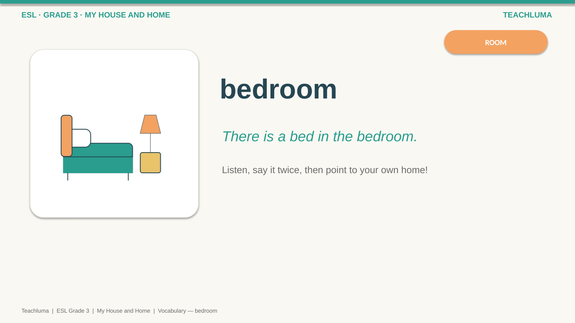 Grade 3 My House and Home Vocabulary PowerPoint