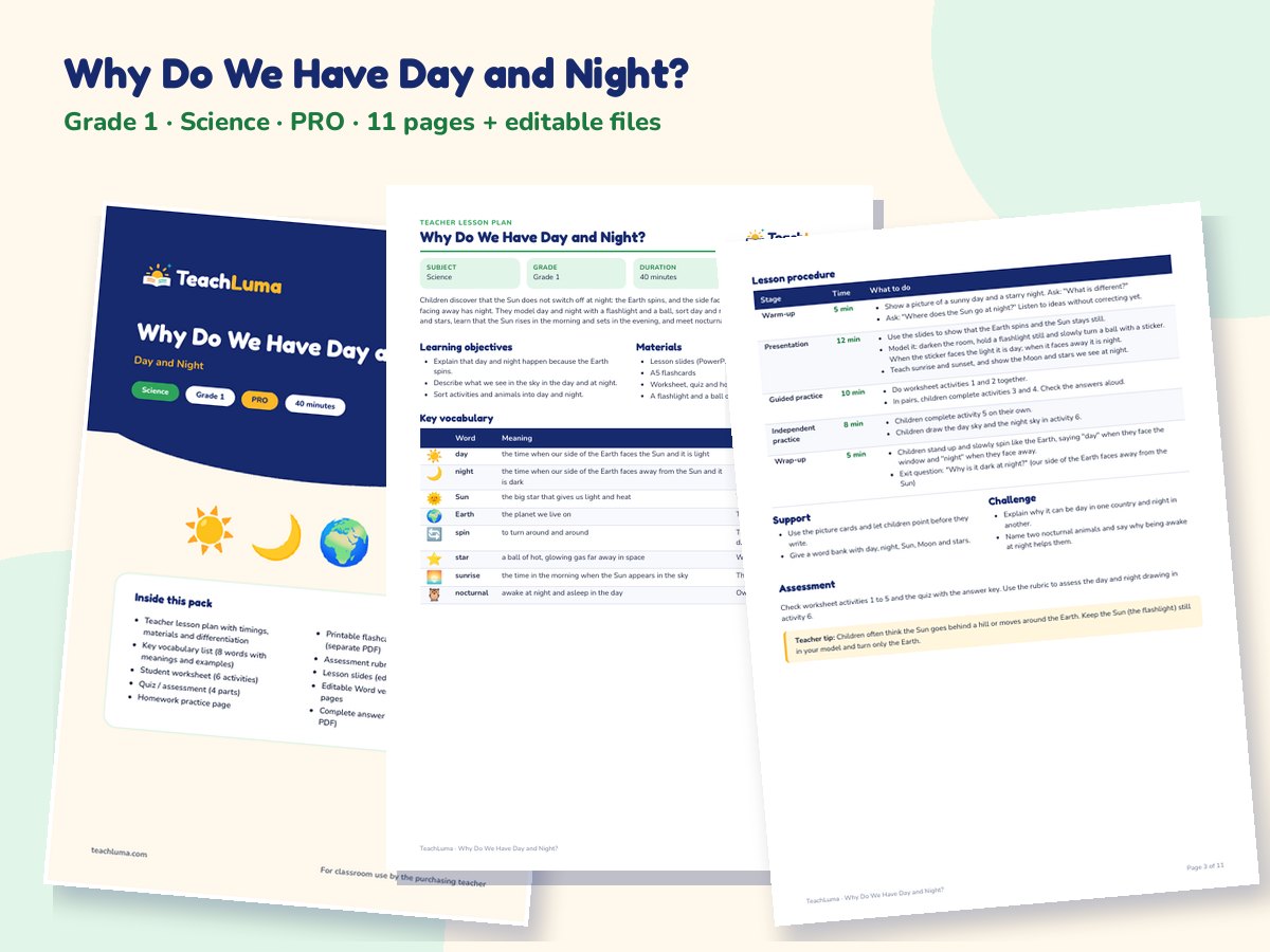 Preview of Why Do We Have Day and Night?