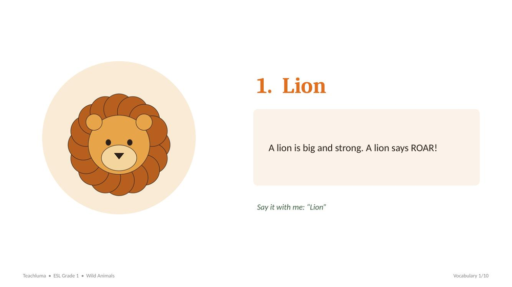 Wild Animals — Vocabulary Practice and PowerPoint Pack