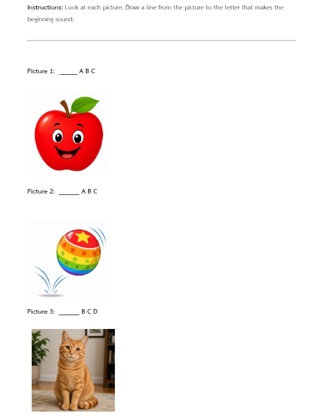 Beginning Sound Activity