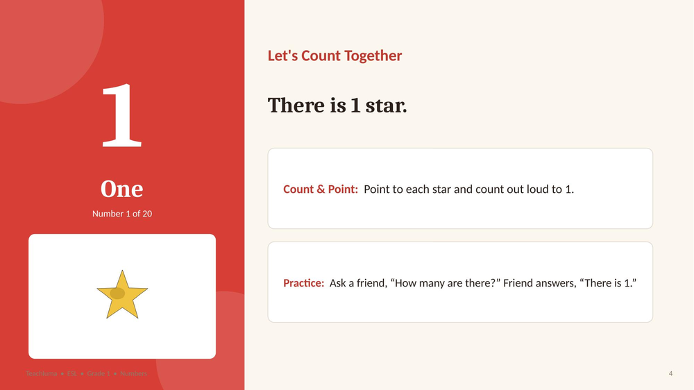 Numbers — Vocabulary PowerPoint