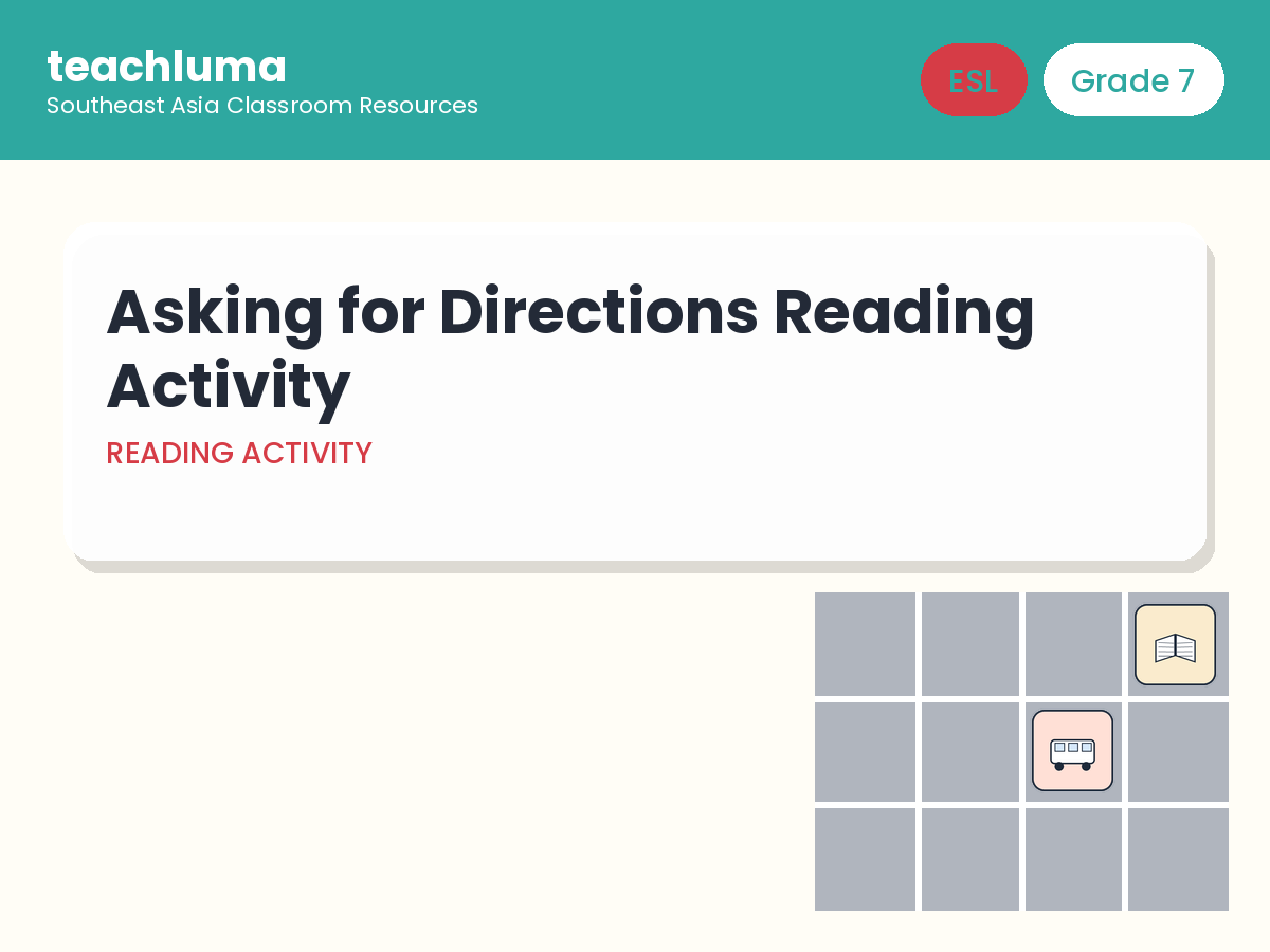 Grade 7 ESL Reading Activity: Asking for Directions