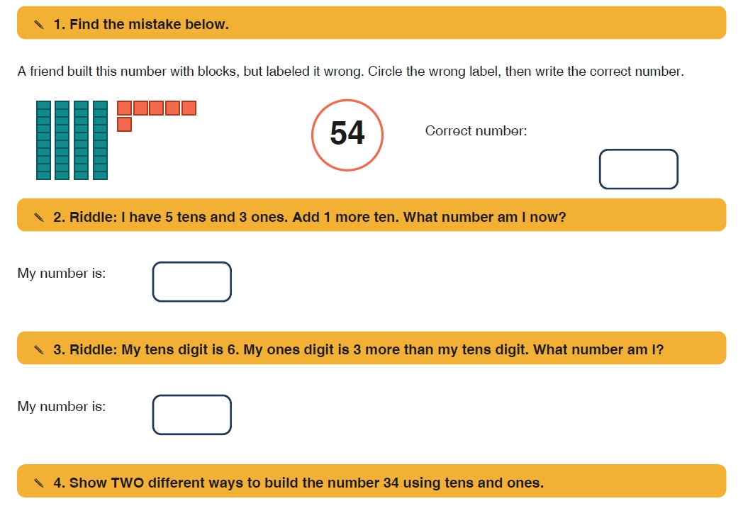 Tens and Ones — Think Like a Mathematician!