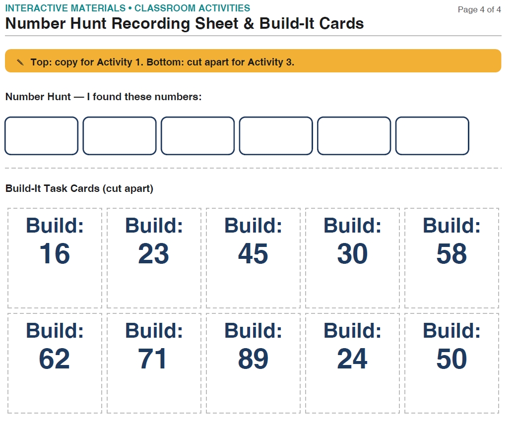 Tens and Ones Number Hunt