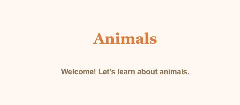Grade 1 ESL - Animals Flashcards