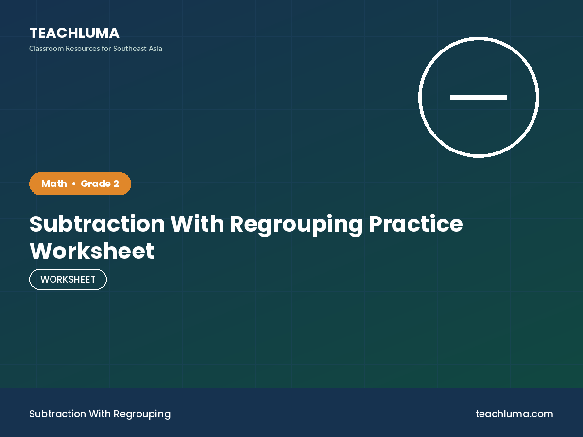 Grade 2 Subtraction With Regrouping Practice Worksheet