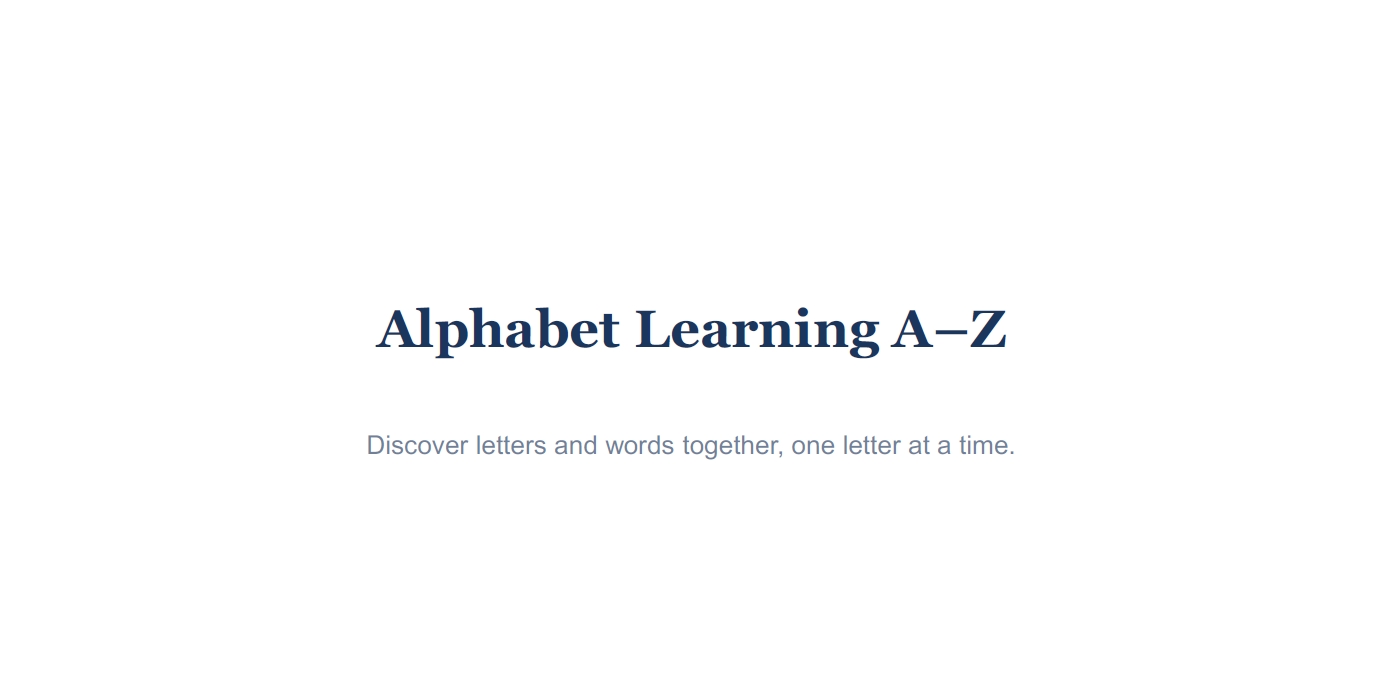 Alphabet Flashcards A–Z