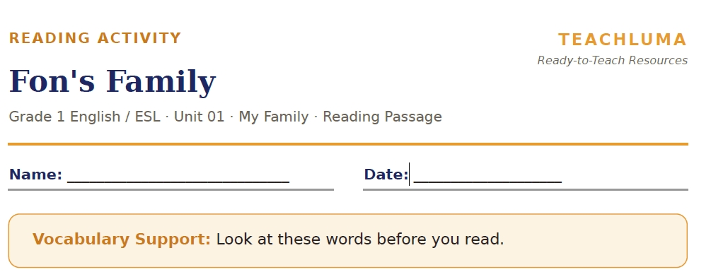 READING ACTIVITY