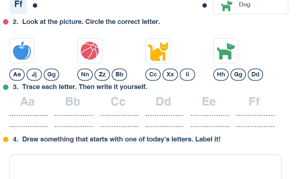 Grade Alphabet Worksheet