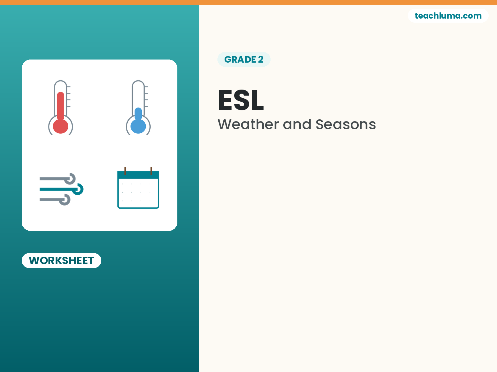 Grade 2 What's the Weather Today Worksheet: am / is / are Grammar Practice