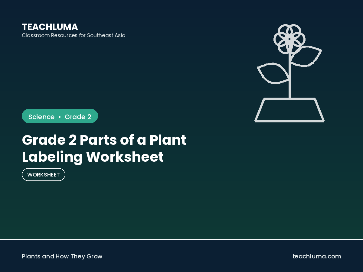Grade 2 Parts of a Plant Labeling Worksheet
