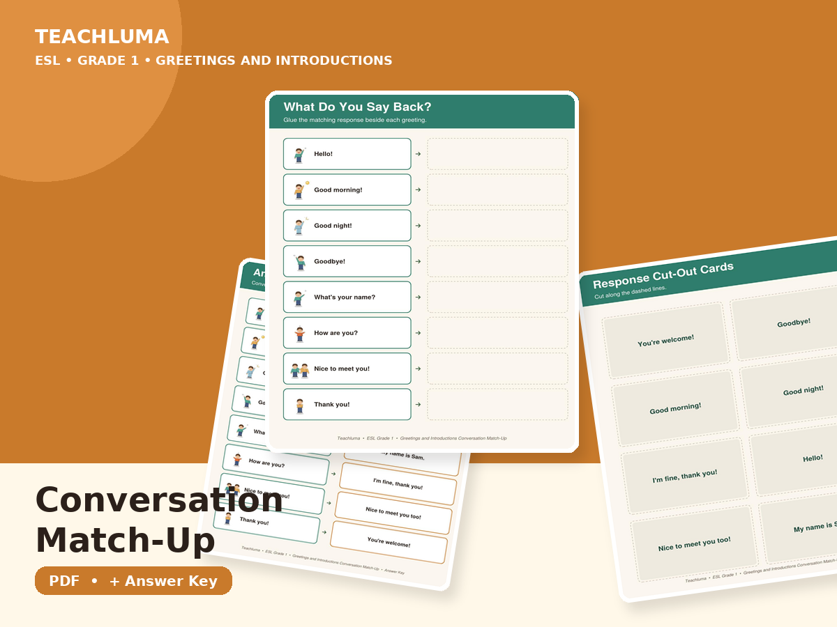 What Do You Say Back? — Conversation Match-Up