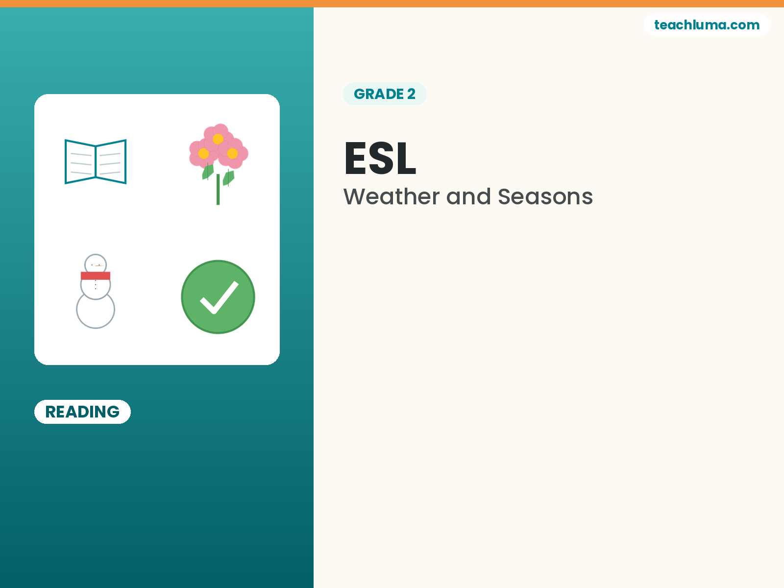 Grade 2 Weather and Seasons Reading Activity: “The Four Seasons” Passage