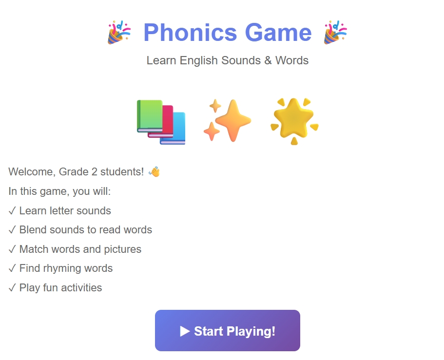 Phonics Game