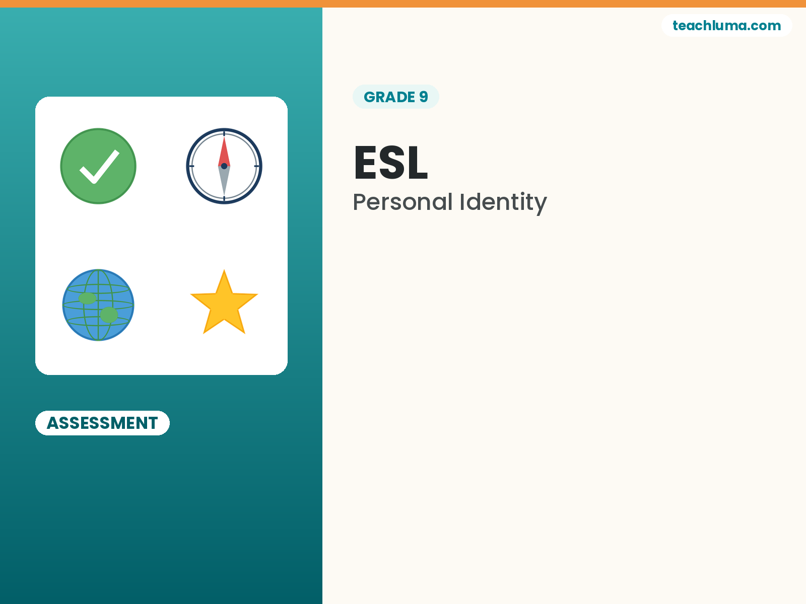 Grade 9 Personal Identity Unit Assessment (25 Points, with Answer Key)