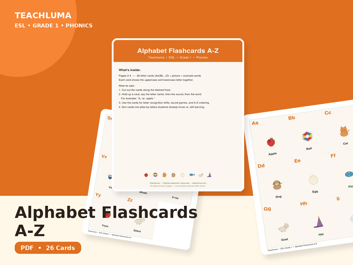 Alphabet Flashcards A-Z