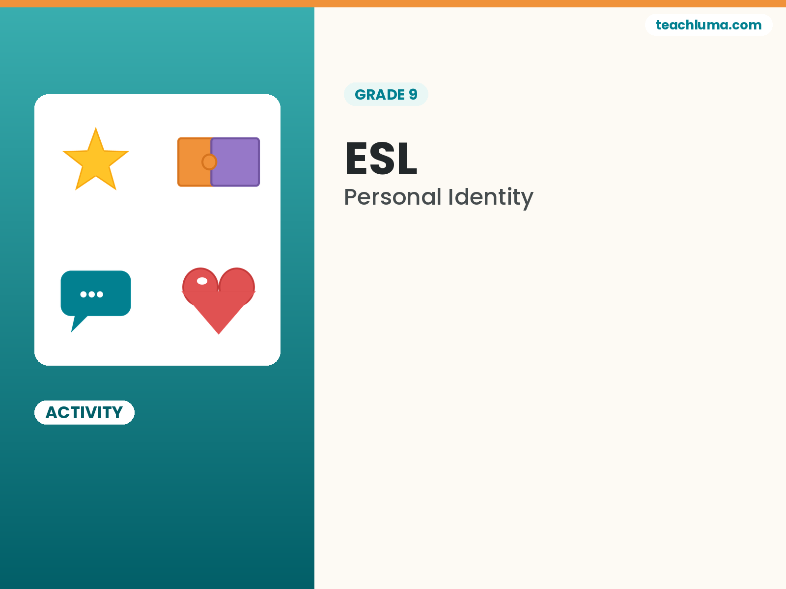 Grade 9 Personal Identity Activity Pack: Bingo, Two Truths, and Riddle Cards
